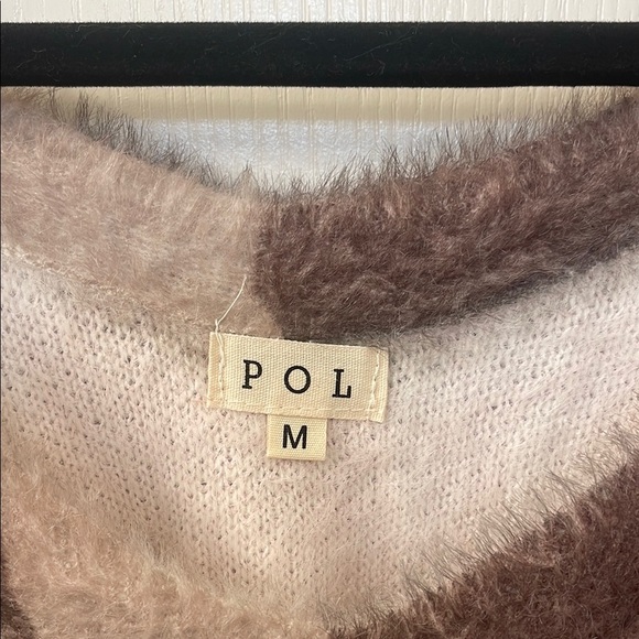 POL Brown V-Neck Sweater with Relaxed Fit - Picture 2 of 3